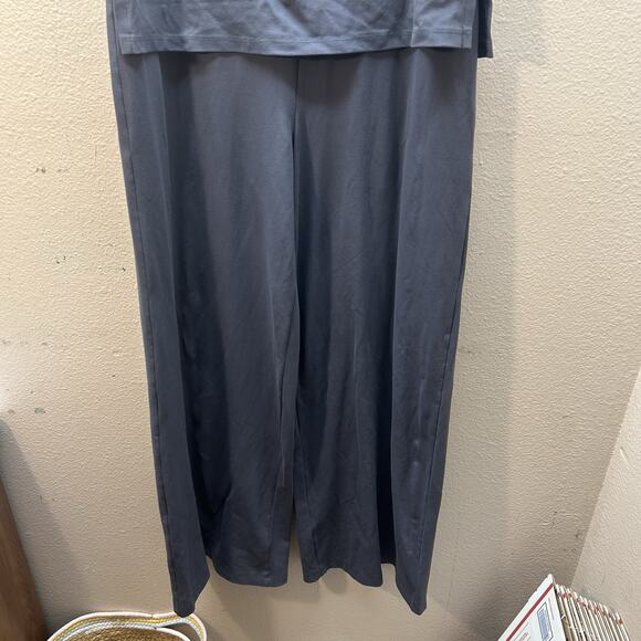 Susana Monaco Wide Leg Jumpsuit Women's Large Gray Strapless Quiet Luxury - Picture 3 of 7